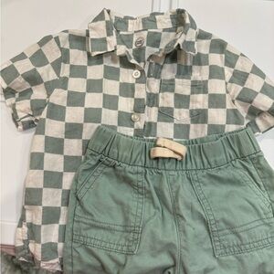 Cute checkerboard matching set worn twice!